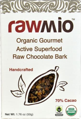 Rawmio Organic Gourmet Active Superfood Raw Chocolate Bark