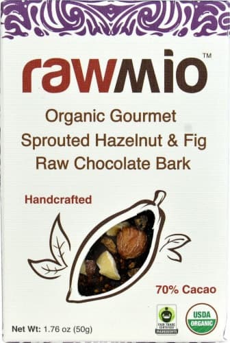Windy City Organics Rawmio Organic Gourmet Sprouted Hazelnut & Fig Raw Chocolate Bark