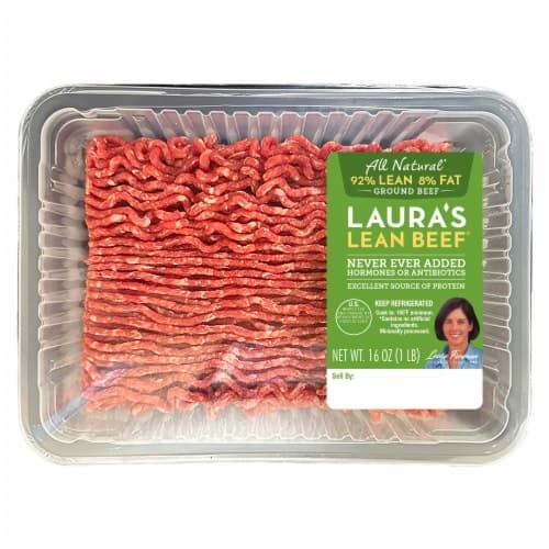 Laura'S Lean Beef 92% Lean 8% Fat Ground Beef