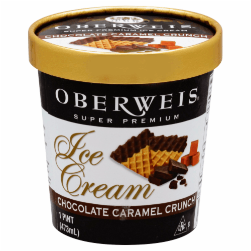 Oberweis Super Premium Chocolate Caramel Crunch Ice Cream