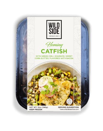 Wild Side Hominy Catfish With Green Chili