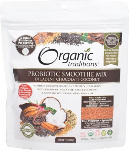 Organic Traditions Probiotic Chocolate Coconut Smoothie Mix
