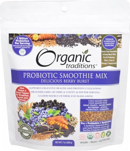Organic Traditions Probiotic Berry Burst Smoothie Mix