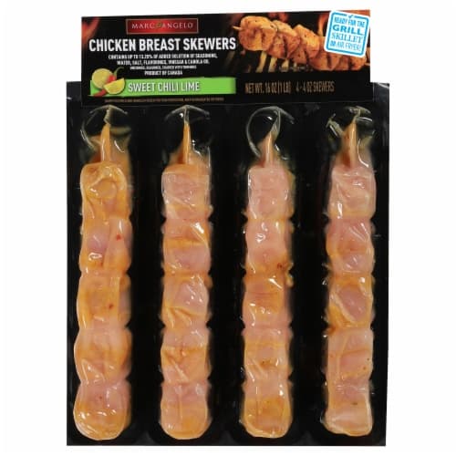 Marcangelo Sweet Chili Lime Chicken Breast Skewers