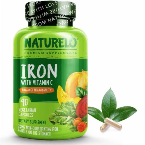 Naturelo Iron With Vitamin C Vegetarian Capsules