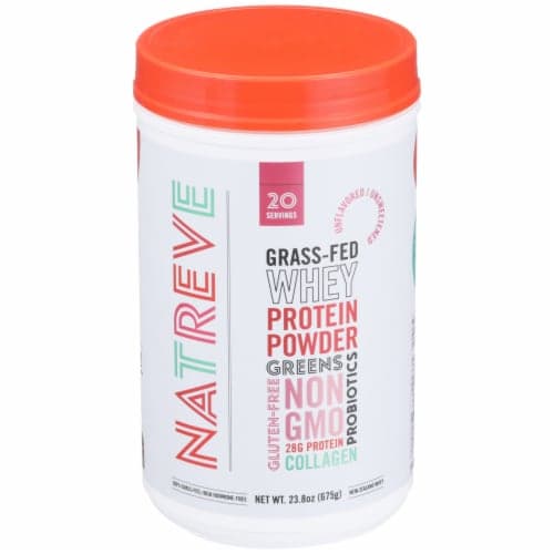 Natreve Unflavored Gluten-Free Grass-Fed Whey Protein Powder With Probiotics