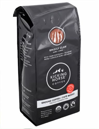 Kicking Horse Coffee Coffee, Organic, Ground, Dark Roast, Grizzly Claw