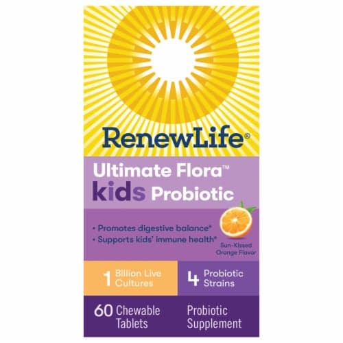 Renew Life Ultimate Flora Kids Probiotic Sun-Kissed Orange Chewable
