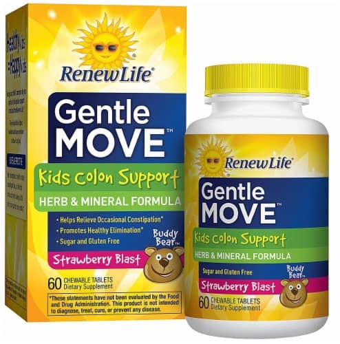 Renew Life Gentle Move Kids Colon Support Strawberry Blast Chewable
