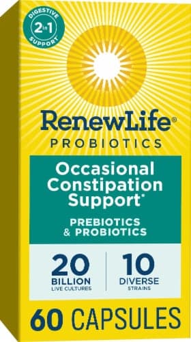 Renew Life Occasional Constipation Support* Prebiotics & Probiotics Probiotic Supplement