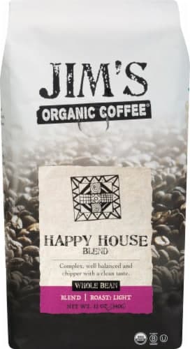 Jim'S Organic Happy House Blend Whole Bean Coffee