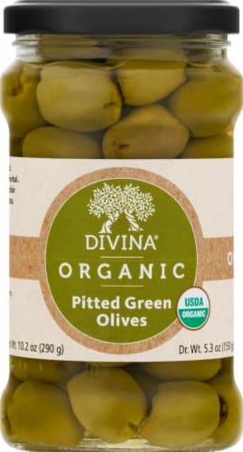 Divina Olives Organic Green Pitted