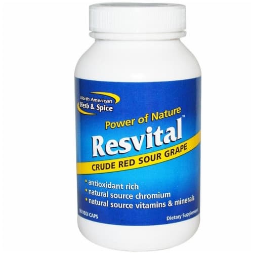 North American Herb & Spice Resvital Crude Red Sour Grape Vegi Caps