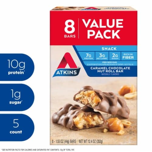 Atkins Caramel Chocolate Nut Roll Bar