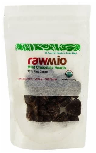 Windy City Organics Rawmio Mint Chocolate Hearts