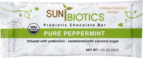 Windy City Organics Sunbiotics Probiotic Pure Peppermint Chocolate Bar