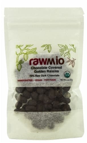 Windy City Organics  Rawmio Chocolate Covered Raisins
