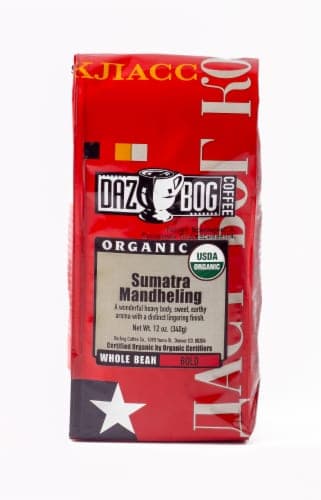 Dazbog Sumatra Mandheling Bold Medium Roast Organic Whole Bean Coffee