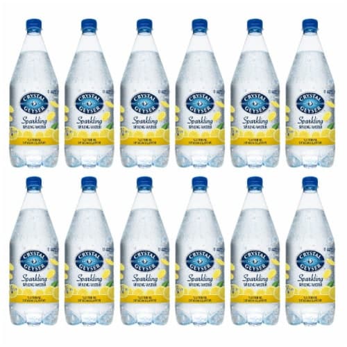 Crystal Geyser Alpine Spring Lemon Flavored Sparkling Bottled Water