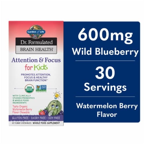 Garden Of Life Brain Health Attention & Focus For Kids Chewables