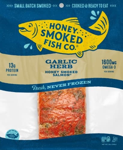 Honey Smoked Fish Co Garlic & Herb Salmon