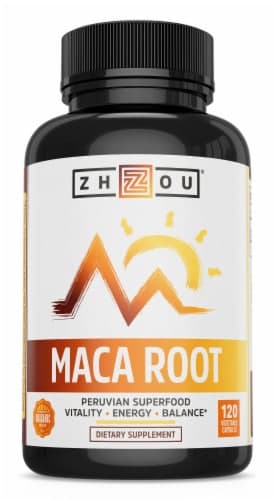 Zhou Maca Root Superfood Dietary Supplement Vegetarian Capsules