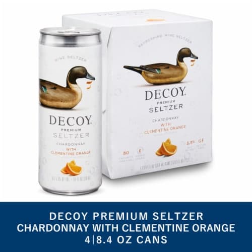 Decoy Seltzer, Premium, Chardonnay With Clementine Orange