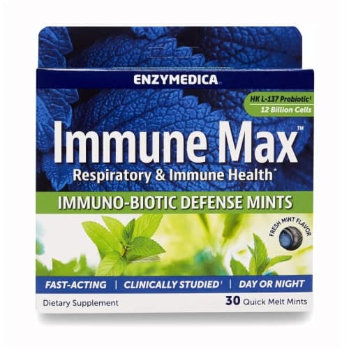 Enzymedica Immune Max Fresh Mint Flavor Immuno-Biotic Defense Quick Melt Mints