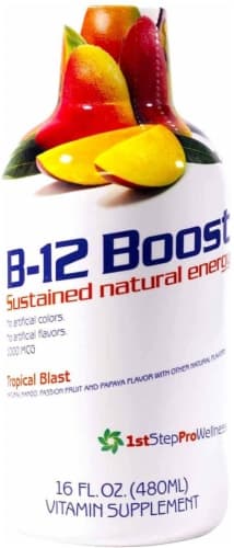 High Performance Fitness, Inc. 1St Step Liquid B-12 Tropical Blast 16-Ounce, 1