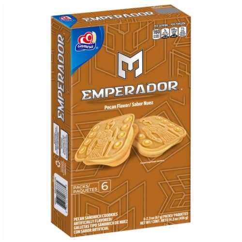 Gamesa Emperador Cookies Sandwich Pecan Artificially Flavored Box 