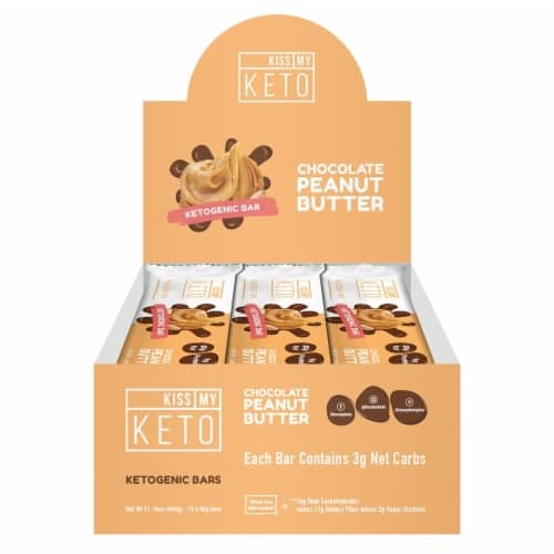 Kiss My Keto Chocolate Peanut Butter Ketogenic Bars