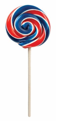 Hammond'S Candies Strawberry Red White And Blue Lollipop