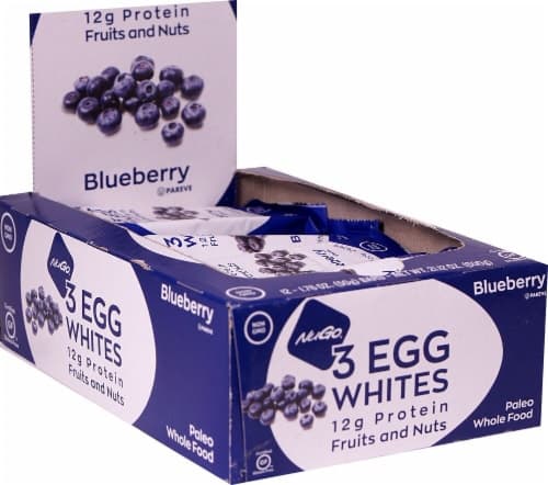 Nugo Nutrition Egg White Fruit And Nut Blueberry Flavor Protein Bars