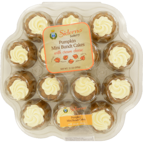 Siderno Bakery Pumpkin Mini Bundt Cakes With Cream Cheese Frosting