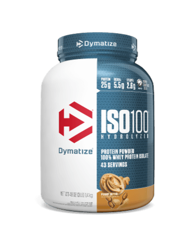 Dymatize Iso100 Hydrolyzed Peanut Butter 100% Whey Protein Isolate Powder
