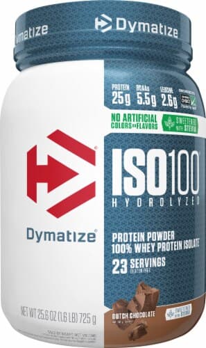 Dymatize  Iso100 Hydrolyzed 100% Whey Protein Isolate   Natural Chocolate