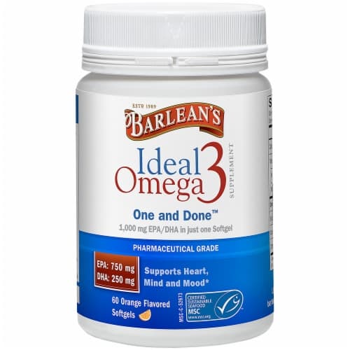 Barlean'S Orange Ideal Omega 3 Softgels
