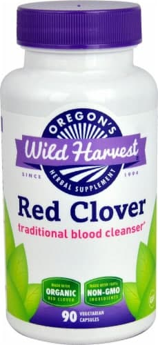 Oregon'S Wild Harvest Organic Red Clover Dietary Supplement Vegetarian Capsules