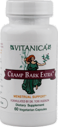 Vitanica Cramp Bark Extra Menstrual Support Supplement Vegetarian Capsules