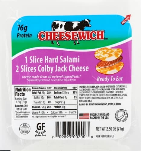 Cheesewich Colby Jack Salami