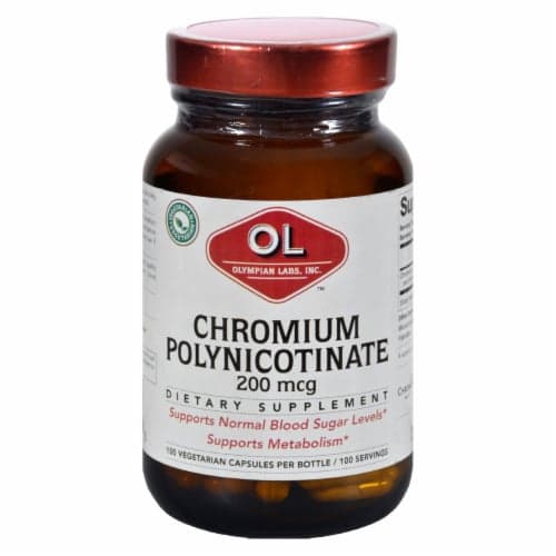 Olympian Labs Chromium Polynicotinate 200 Mcg