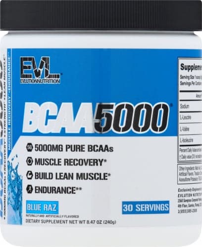 Evlution Nutrition  Bcaa5000   Blue Raz