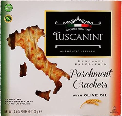 Tuscanini Handmade Paper-Thin Parchment Crackers With Olive Oil