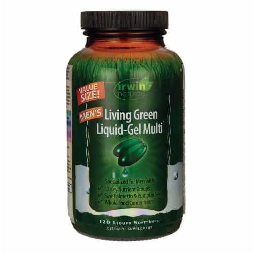 Irwin Naturals Men'S Living Green Liquid-Gel Multi 120 Lgels