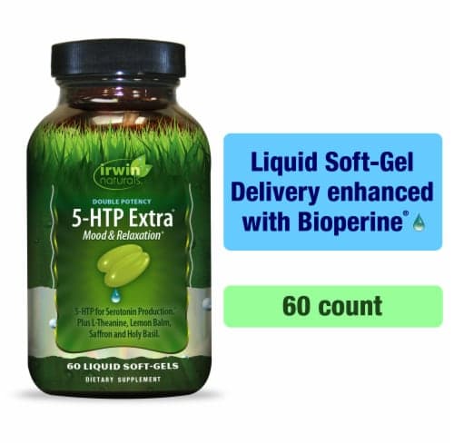 Irwin Naturals Double Potency Mood & Relaxation 5-Htp Extra Liquid Soft-Gels