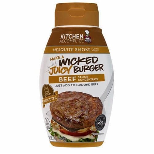 Kitchen Accomplice Mesquite Smoke Wicked Juicy Burger Beef Stock Concentrate