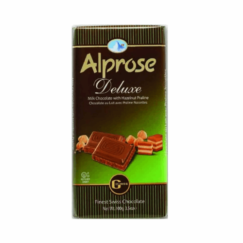 Alprose Milk Chocolate Bar With Hazelnut Praline
