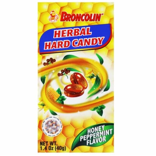 Broncolin Herbal Honey & Peppermint Hard Candy