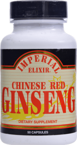 Imperial Elixir Chinese Red Ginseng Dietary Supplement Capsules