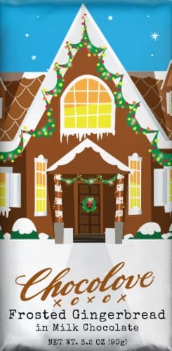 Chocolove Frosted Gingerbread Milk Chocolate Bar